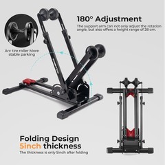 ROCKBROS Bike Stand 2-in-1 Vertical & Horizontal Floor Black