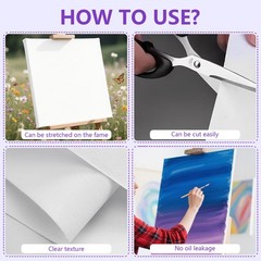 36”x100′ Canvas Roll Premium Matte 290gsm Waterproof Polyester Painting Canvas