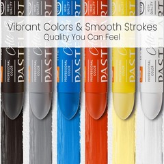 6 Pack Jumbo Oil Pastels Set (14 x 84 mm), Soft Oil Pastels with Vibrant Colo…
