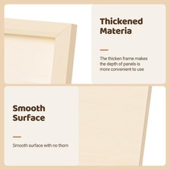 Wood Art Boards – 8×8 Wood Canvas Panels Kit for Acrylic Pouring, Oil & Acryl…