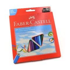 Faber-Castell Pencils Classic Colour Triangular, Cardboard Wallet of 24 (120524)
