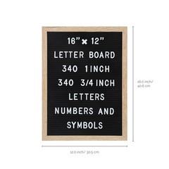 Felt Letter Board – 680 Letters, Numbers & Symbols, 16 x 12 inch, Changeable …