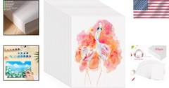 120 Sheets Watercolor Paper 8.5 x 11 White 140 lb