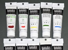 15 Diff Bright & Bold Liquitex Heavy Body Acrylics – 2 oz Tubes – Retail $173.45