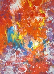 ART craft- collage-paper paint- journals, cards, wall art- ” fire storm series” 