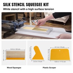 VEVOR Screen Printing Kit Silk Screen Printing Frames 8×10/10x14in 110 Mesh 2pcs