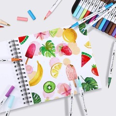 Ohuhu Marker Pads Art Sketchbook – 8.3 X 8.3 Portable Square Size -120 Lb/200