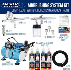 Cool Runner II Air Brush Kit with Dual Fan Compressor