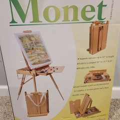 Monet French Easel Box Full Size Classic Style Wooden Art Stand Pull Out Drawer
