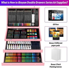 Art Supplies, 195 Pack Art Set Drawing Kit for Kids Teens Girls Boys Adult, Art