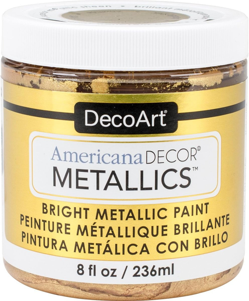 Decoart DECADMTL-36.4 Ameri Deco Mtlc 24K Gold Americana Decor Metallics 8Oz, 1