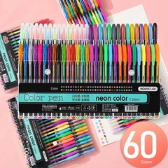 12-60 pcs. metallic glitter gel pens for drawing and coloring.