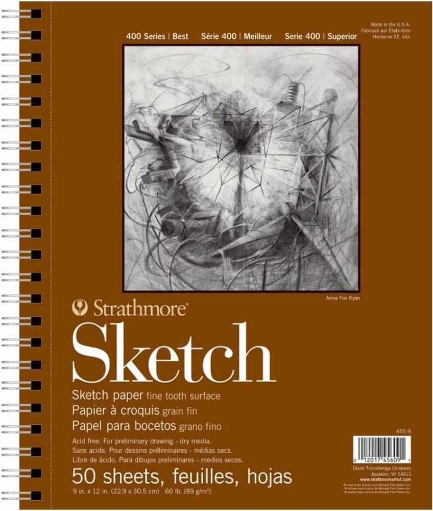 Strathmore 400 Series Sketch Pad, 9×12 inch, 50 Sheets