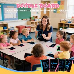 24 Pack 4.4 Inch Mini LCD Writing Tablet for Kids, Erasable and Reusable Toddler