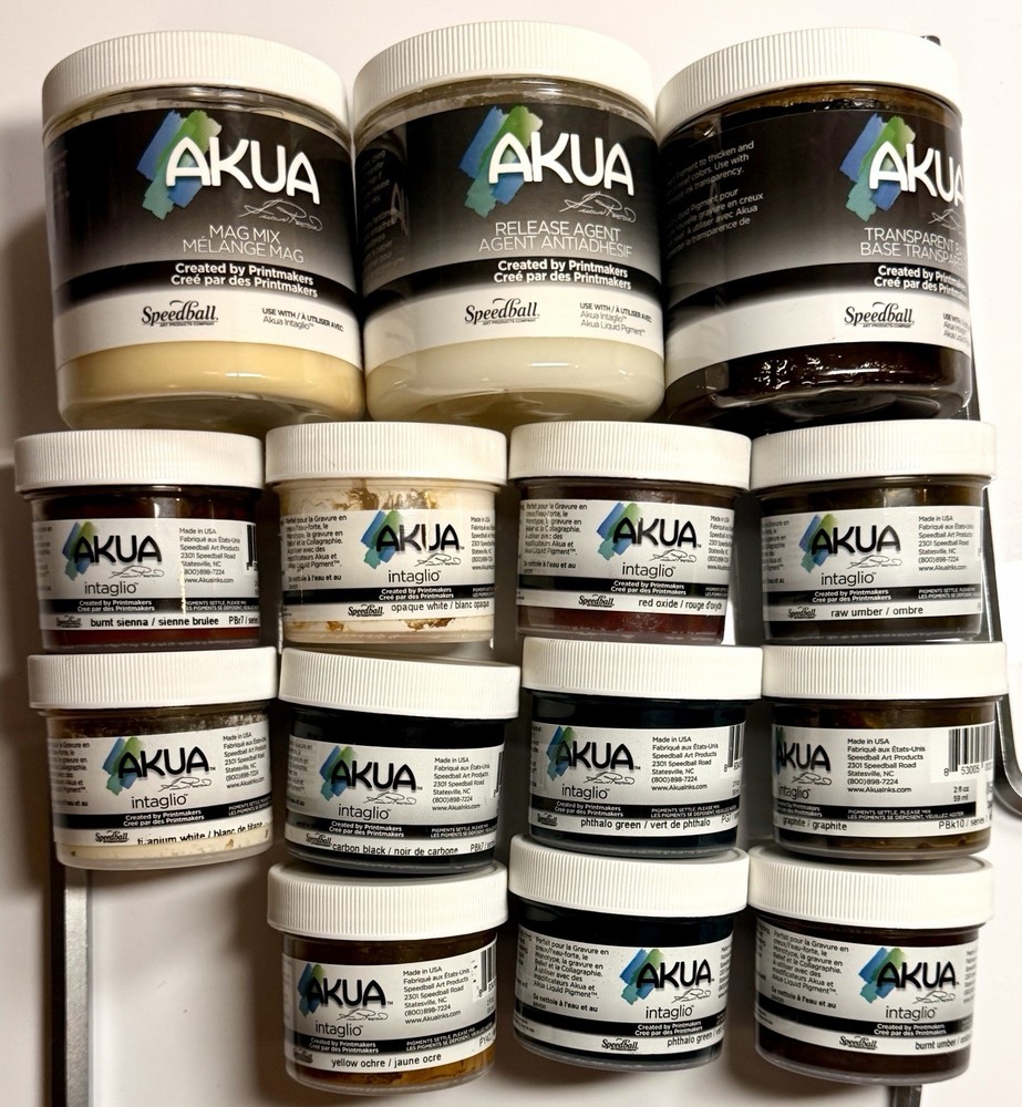 Lot of 14 – Akua Intaglio Professional Printmaking Inks