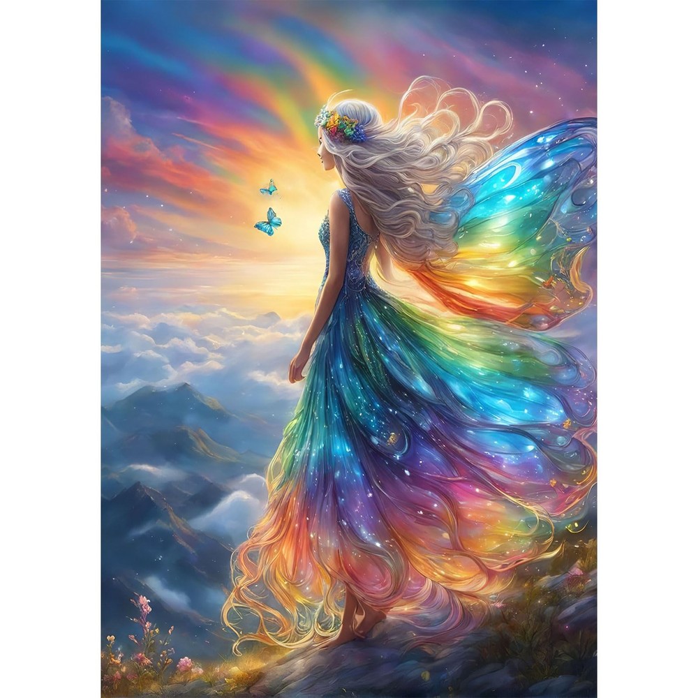 RICUVED Colourful Girl Diamond Art – 5D Princess 30 x 40 cm, Colorful