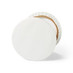 10″ Round Stretched Canvas White