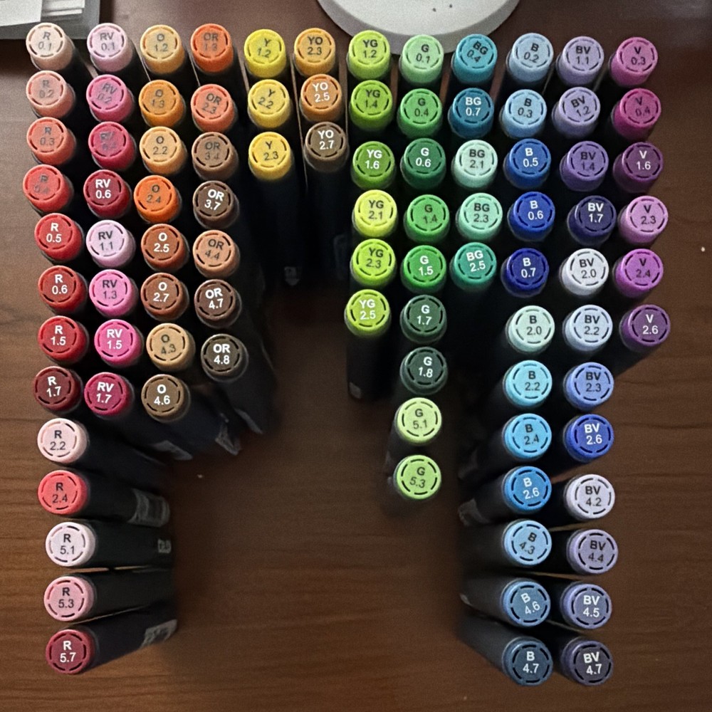 OLO Alcohol Markers – 92 Chisel Tip markers, minimal use