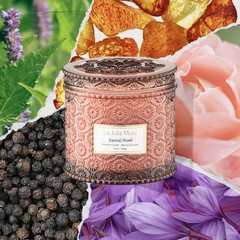 LA JOLIE MUSE Santal Rosé Candle – Saffron, Rose, 12 oz,