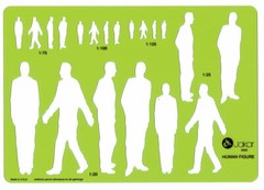 Jakar Male Human People Figure Template Stencil Outline Shadow Light green 4645
