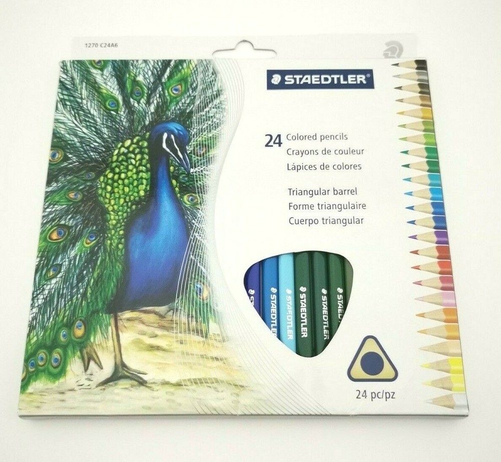 Staedtler Colored Pencils Set 24 Pieces Ergonomic Art Drawing Coloring Craft
