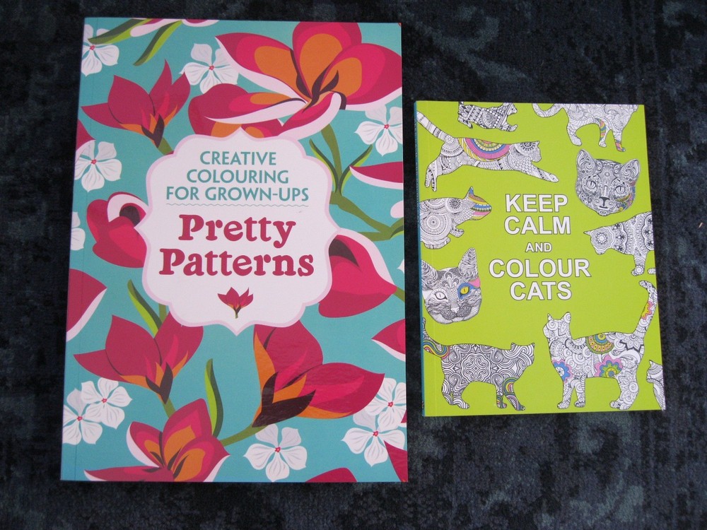 Colouring Book x 2 – Pretty Patterns / Keep Calm and Colour Cats – for Adults