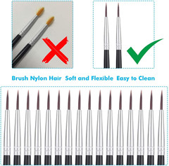 Miniature Detail Paint Brushes, 30 Pcs Paintbrushes Small Watercolor Artists Pa