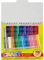 JOLLY Superstick Crazy Colouring Pencils 24 Pens with 48 Colours 24 Stifte
