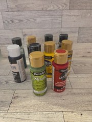 DecoArt Acrylic Paint Lot Multiple Colors 12 – 2 Oz Bottles All New