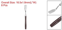 8pcs Painting Palette Knife 6.5″ Flat Head Stainless Steel Blade, Red