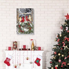 Cardinal Paint by Numbers for Adults 8x12in Framed Winter Kits | Home Decor