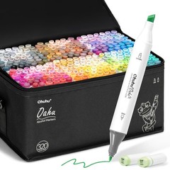 Oahu Illustration Markers, Normal Type, 320 Colors, 321 Pens (Both Tips and Tips