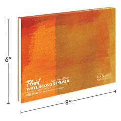 Fluid Watercolor Paper Block, 6 x 8 inches, 15 Sheets, 140 lb ( Kitchen