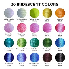 Artme Iridescent Acrylic Paint Set, 20 2 Fl Oz (Pack of 20), 2oz X 20 Colors