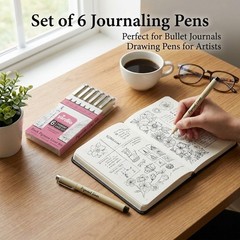 Yardlio Fineliner Pens Set of 6 Journaling Drawing Writing Pens Bulk (Lot of 20)