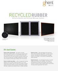 Ghent’s 36″ x 36″ 1 Door Enclosed Rubber Bulletin Board in Black