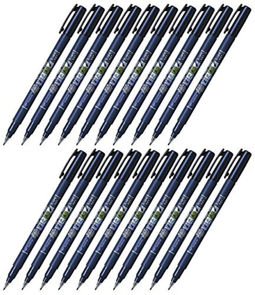 Tombow Fudenosuke Brush Pen (GCD-111), Hard Tip, 1 Count (Pack of 20), Blue