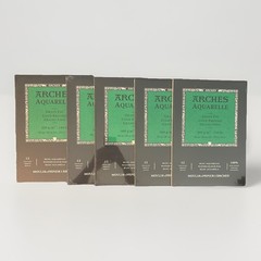LOT OF 5 Arches Watercolor Paper Pad Cold Pressed 10 x 14 Inch 140lb *NEW! C71