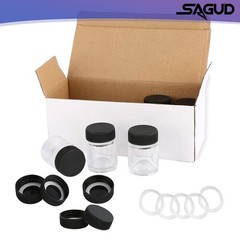 10 PCS Airbrush Storage Bottles Plastic Lids 5 ORings Jars 22CC Fits 3/4 Oz
