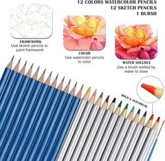 72Pcs Drawing Sketching Kit Set, Pro Art Supplies with Sketchbook, Watercolor,