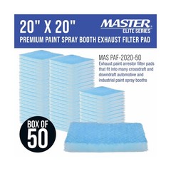 Master Elite Premium Paint Spray Booth Exhaust Filter Pad 20″ x 20″, Box of 5…