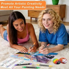 48 Colors Dual Tip Acrylic Paint Pens Dot Fine Tip Multisurface Markers