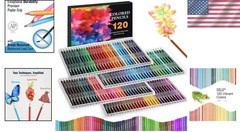 Professional 120 Pack Colored Pencils with Ergonomic Grip for Smooth Coloring