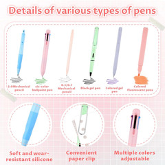 80Pcs Aesthetic School Supplies with Cute Pencil Case, 12 Pastel Highlighters, 4
