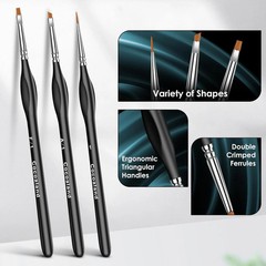 Miniature Paint Brushes,15Pcs Small Fine Tip Paintbrushes, Micro Detail Paint Br