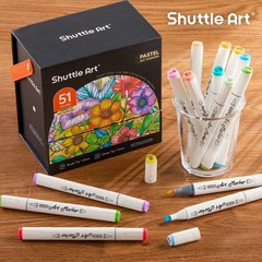 Pastel Alcohol Markers Brush tip, Dual Tip Brush & Chisel Tip Art Marker Set,…