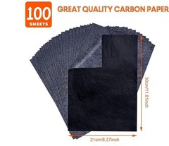 psler 100 Sheets Carbon Paper Sheets, Carbon Transfer Paper with 3PCS