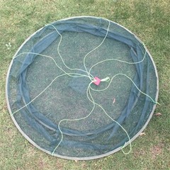 Foldable Fish Catching Net, Hand Cast Cage for Shrimp and Crab Green