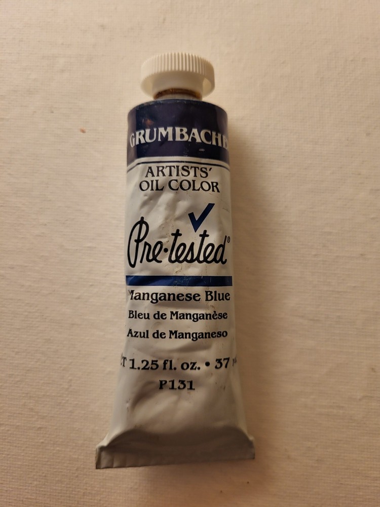 Grumbacher Artist Oil Color Pre-tested Genuine Manganese Blue PB33 37mil tube