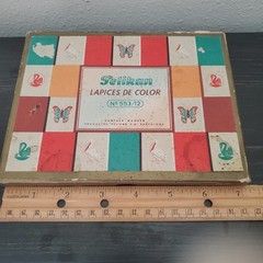 Vtg Pelikan Colored Pencils, “LAPICES DE COLOR” No. 553/12 set Barcelona